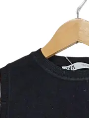 Vorschaubild 3 von Damen Pullunder Schwarz Gr. M Basic Baumwolle