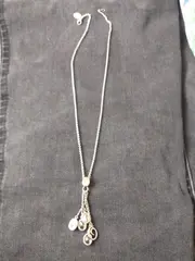 Vorschaubild 1 von Damen Halskette Y-Form Silber mit Anhängern 56 cm Elegant