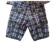 Vorschaubild 4 von Cargo Shorts Herren Gr. 33 kariert Baumwolle Freizeithose