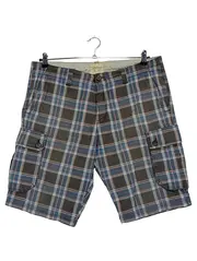 Vorschaubild 1 von Cargo Shorts Herren Gr. 33 kariert Baumwolle Freizeithose