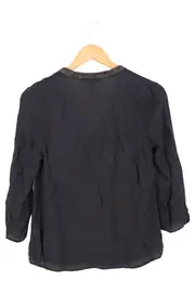 Vorschaubild 1 von H & M Bluse Damen 34/XS Schwarz Viskose Elegant Casual 3/4-Arm