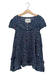 Vorschaubild 1 von Pepe Jeans Kinder Sommerkleid Gr. 146 Blau Blumenmuster Feminin