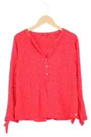 Vorschaubild 1 von Bluse Damen Rot Gemustert Gr. 38/M Langarm Casual Business