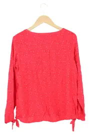 Vorschaubild 2 von Bluse Damen Rot Gemustert Gr. 38/M Langarm Casual Business