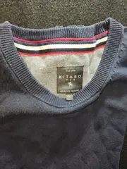 Vorschaubild 3 von Herren Pullover Gr. 50/L Blau Baumwolle Casual