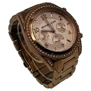 Vorschaubild 2 von Damenuhr Chronograph Gold Edelstahl Strass Glamourös