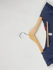 Vorschaubild 3 von Damen T-Shirt Gr. 34/XS Blau Rüschen Lyocell Leinen