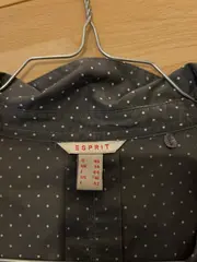 Vorschaubild 2 von Damen Bluse Gr. 40 Grau Punkte Langarm Baumwolle Casual