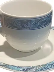 Vorschaubild 2 von Thomas Tasse Untertasse Porzellan Blau Blumenmuster Klassisch 2 Teile