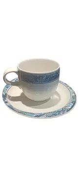 Vorschaubild 1 von Thomas Tasse Untertasse Porzellan Blau Blumenmuster Klassisch 2 Teile