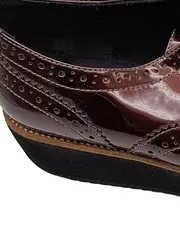 Vorschaubild 4 von Damen Brogues Schnürschuhe Lackleder Braun Gr. 38