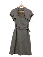 Vorschaubild 1 von Businesskleid Damen Gr. 38 Klassisch Braun Elegant Büro