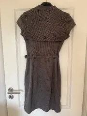 Vorschaubild 2 von Businesskleid Damen Gr. 38 Klassisch Braun Elegant Büro