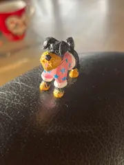 Vorschaubild 4 von Hund Dekofigur im Pyjama mit Sternen Rosa 4 cm Kunststoff