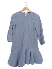 Vorschaubild 1 von Trafaluc Blusenkleid Damen XS Blau Weiß Gestreift Rüschen