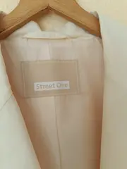 Vorschaubild 6 von Damen Blazer Gr. 38 M Beige Viskose Leinen Business