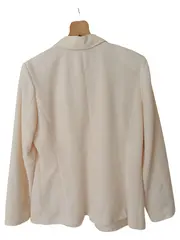 Vorschaubild 2 von Damen Blazer Gr. 38 M Beige Viskose Leinen Business