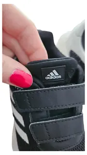 Vorschaubild 5 von Kinder Sneaker Low Gr. 24 Schwarz Grau Klettverschluss Sportschuhe