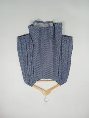 Vorschaubild 3 von Bluse Damen Geometrisch 3/4-Arm Blau Gr. 38 Viskose Casual