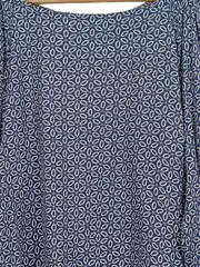 Vorschaubild 4 von Bluse Damen Geometrisch 3/4-Arm Blau Gr. 38 Viskose Casual