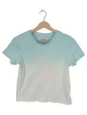 Vorschaubild 1 von T-Shirt Kinder Gr. 164 Türkis Farbverlauf Kurzarm Casual Baumwolle