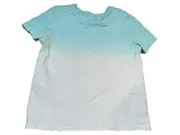 Vorschaubild 2 von T-Shirt Kinder Gr. 164 Türkis Farbverlauf Kurzarm Casual Baumwolle