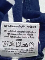 Vorschaubild 4 von Sommerkleid Gr. 110 Blau Gestreift Maritim Baumwolle Mädchen