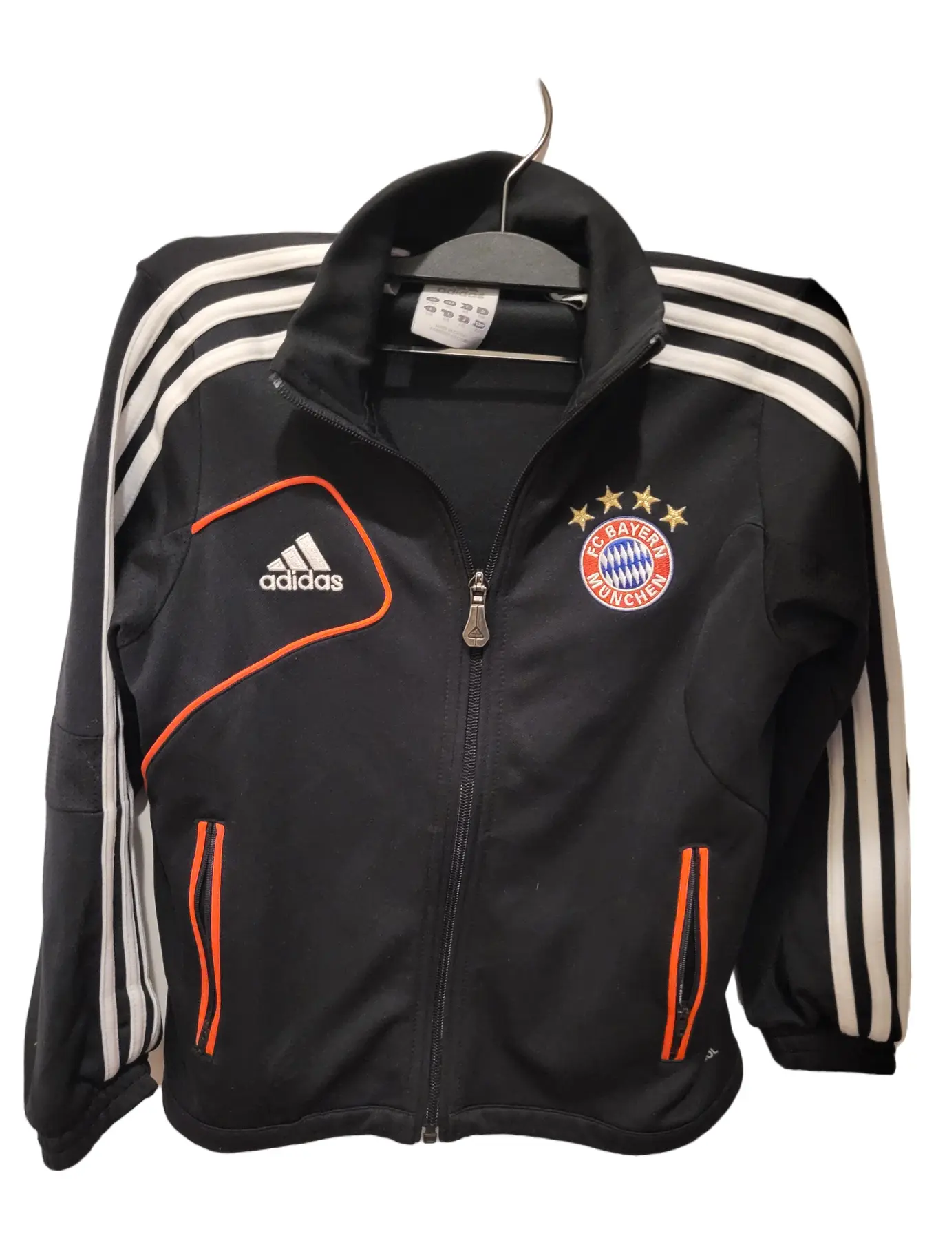 ADIDAS Trainingsjacke Kinder Gr. 128 FC Bayern München Schwarz Sportlich