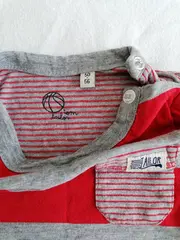 Vorschaubild 5 von Langarmshirt Kinder Gestreift Baumwolle Knopfleiste Gr. 56