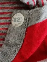 Vorschaubild 3 von Langarmshirt Kinder Gestreift Baumwolle Knopfleiste Gr. 56