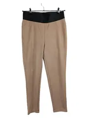Vorschaubild 1 von Damen Stoffhose Beige Gr. 42 Business Elegant Polyester Zugband