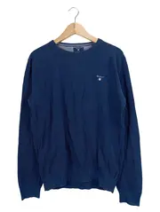 Vorschaubild 1 von Pullover Herren Casual Blau Gr. 50/L Baumwolle Langarm