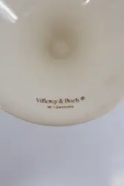 Vorschaubild 2 von Kerzenhalter Vintage Weiß Keramik Blumenmuster 12 cm