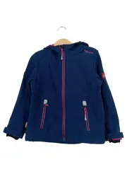 Vorschaubild 1 von Softshelljacke Kinder Blau Gr. 116 Outdoor Kapuze Langarm