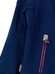 Vorschaubild 3 von Softshelljacke Kinder Blau Gr. 116 Outdoor Kapuze Langarm