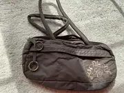 Vorschaubild 2 von Damen Umhängetasche Braun Casual Stoff Handtasche 25x15cm