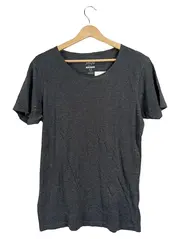 Vorschaubild 1 von Damen T-Shirt Basic Slim Fit Gr. 38/M Grau Casual Meliert