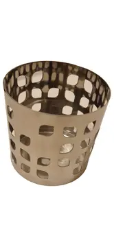 Vorschaubild 1 von Teelichthalter Metall Zylindrisch Modern Lochmuster Silber 8cm