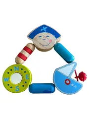 Vorschaubild 1 von Holz Motorikspielzeug Baby Kinder Greifling Nautisch Mehrfarbig