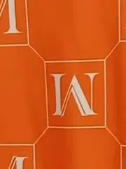 Vorschaubild 5 von Kinder Trainingsjacke Orange mit Allover-Print Gr. 146