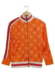 Vorschaubild 1 von Kinder Trainingsjacke Orange mit Allover-Print Gr. 146