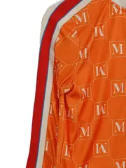 Vorschaubild 3 von Kinder Trainingsjacke Orange mit Allover-Print Gr. 146