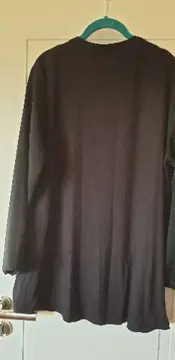 Vorschaubild 2 von Damen Bluse Langarm Schwarz Gr. 44/46 Perlenbesatz Knopfleiste