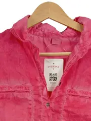 Vorschaubild 5 von Damen Hemdbluse Pink Gr. 40 Baumwolle Casual Langarm