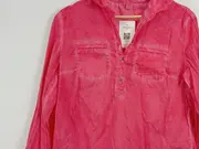 Vorschaubild 2 von Damen Hemdbluse Pink Gr. 40 Baumwolle Casual Langarm