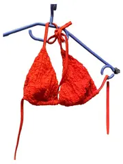 Vorschaubild 3 von Damen Bikini Oberteil Triangel Rot Gr. 36 S Strukturmuster