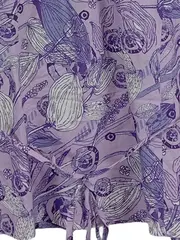 Vorschaubild 2 von Damen Bluse Gr. 46 Lila Blumenmuster Casual Kurzarm