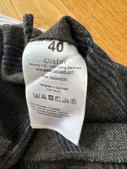 Vorschaubild 4 von Damen Stoffhose Kariert Grau Gr. 40 Elastisch Wolle