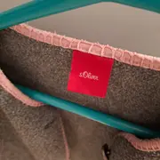 Vorschaubild 5 von Mädchen Strickjacke Gr. 80 Grau Rosa Herz Fleece Trachten