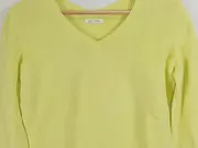 Vorschaubild 2 von Pullover Damen V-Ausschnitt Langarm Gelb Gr. XS 34